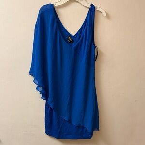 bebe Blue Asymmetrical Dress